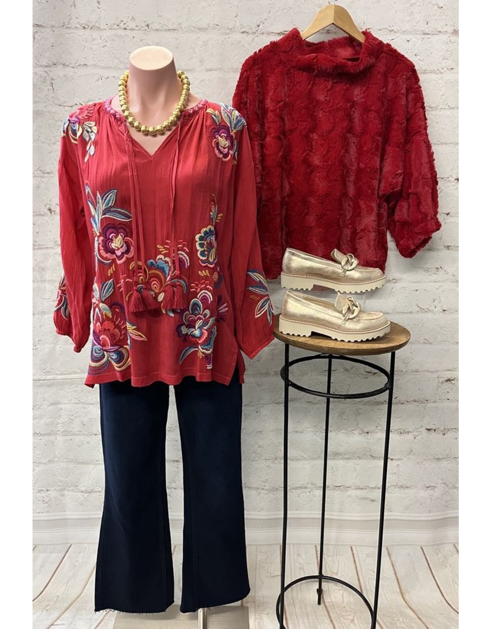 Johnny Was Johnny Was Zadonia Blouse Nemma Savvy Red