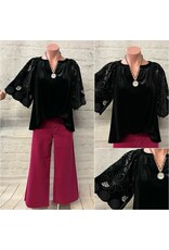 Irene Velvet Blouse