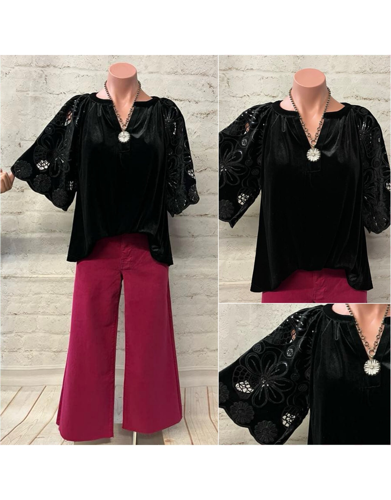 Irene Velvet Blouse