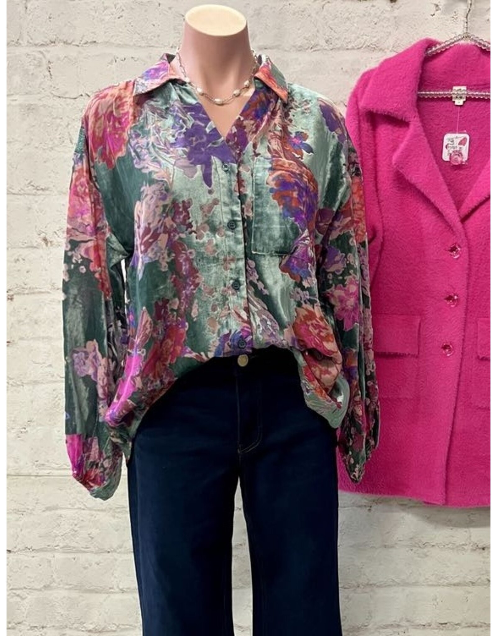 Kinsley Velvet Flower Top