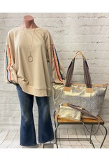 Keely Rainbow Sequin Arm Sweatshirt
