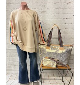 Keely Rainbow Sequin Arm Sweatshirt