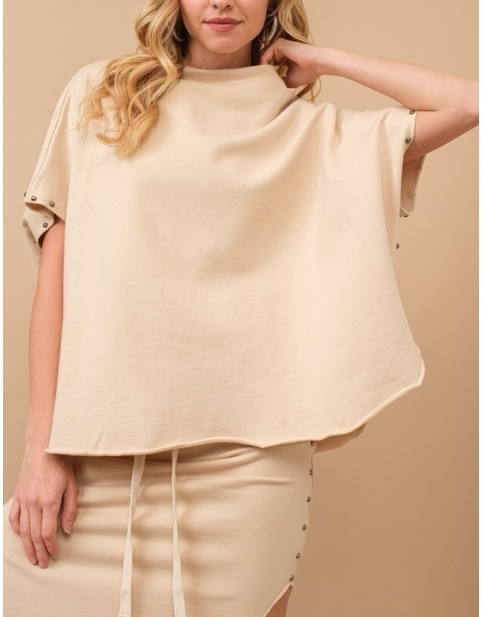 Blue B Gabbi French Terry Studded Top