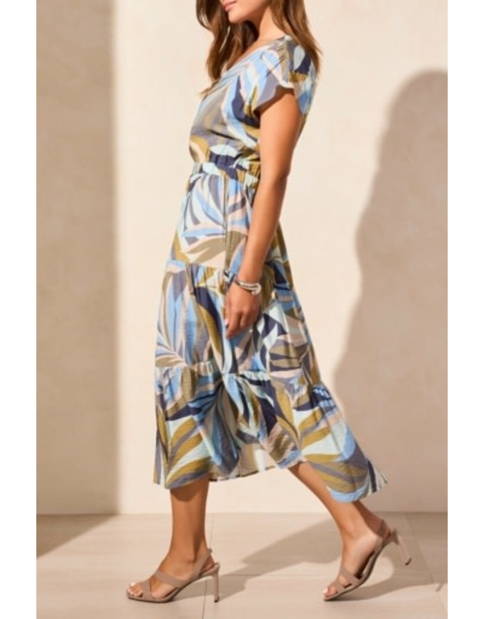 Tribal Tribal Short-Sleeve V-Neck Dress