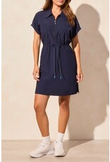 Tribal Tribal 4-Way Stretch Polo Dress with Drawcord