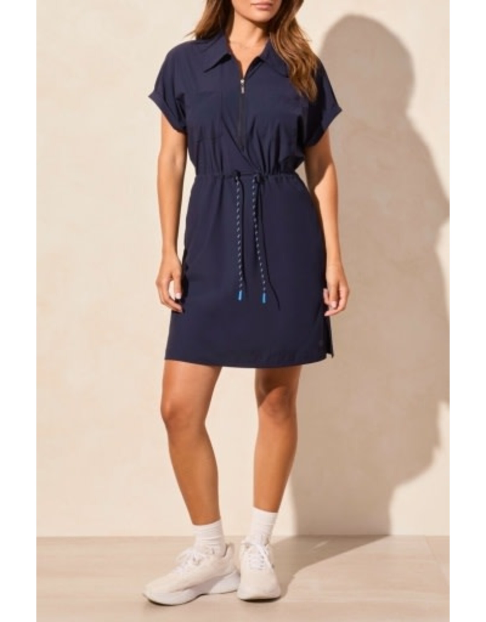 Tribal Tribal 4-Way Stretch Polo Dress with Drawcord