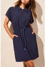 Tribal Tribal 4-Way Stretch Polo Dress with Drawcord