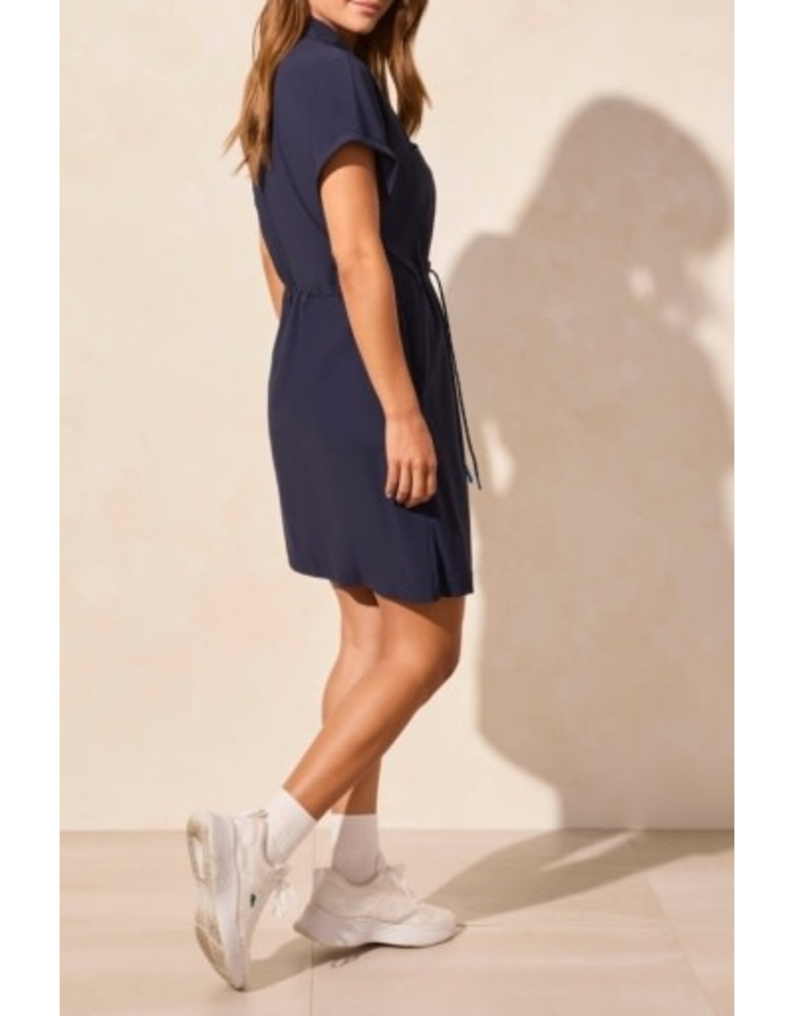Tribal Tribal 4-Way Stretch Polo Dress with Drawcord