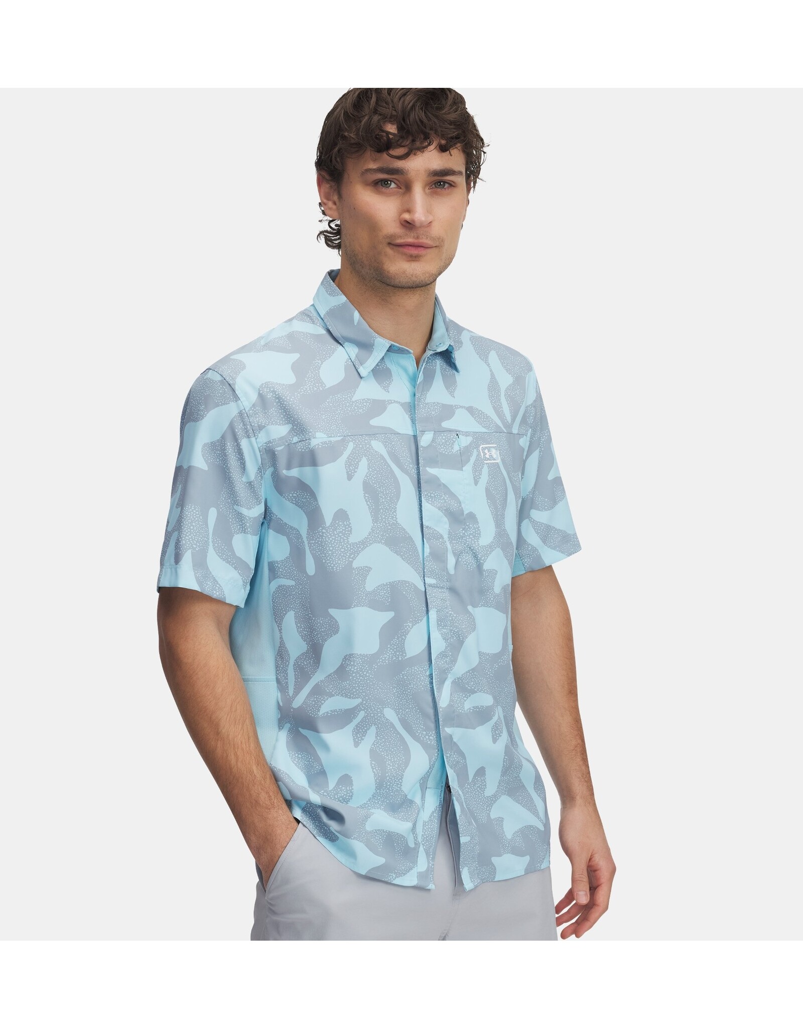 Under Armour Under Armour Mens Fish Pro Hybrid Printed Short Sleeve
