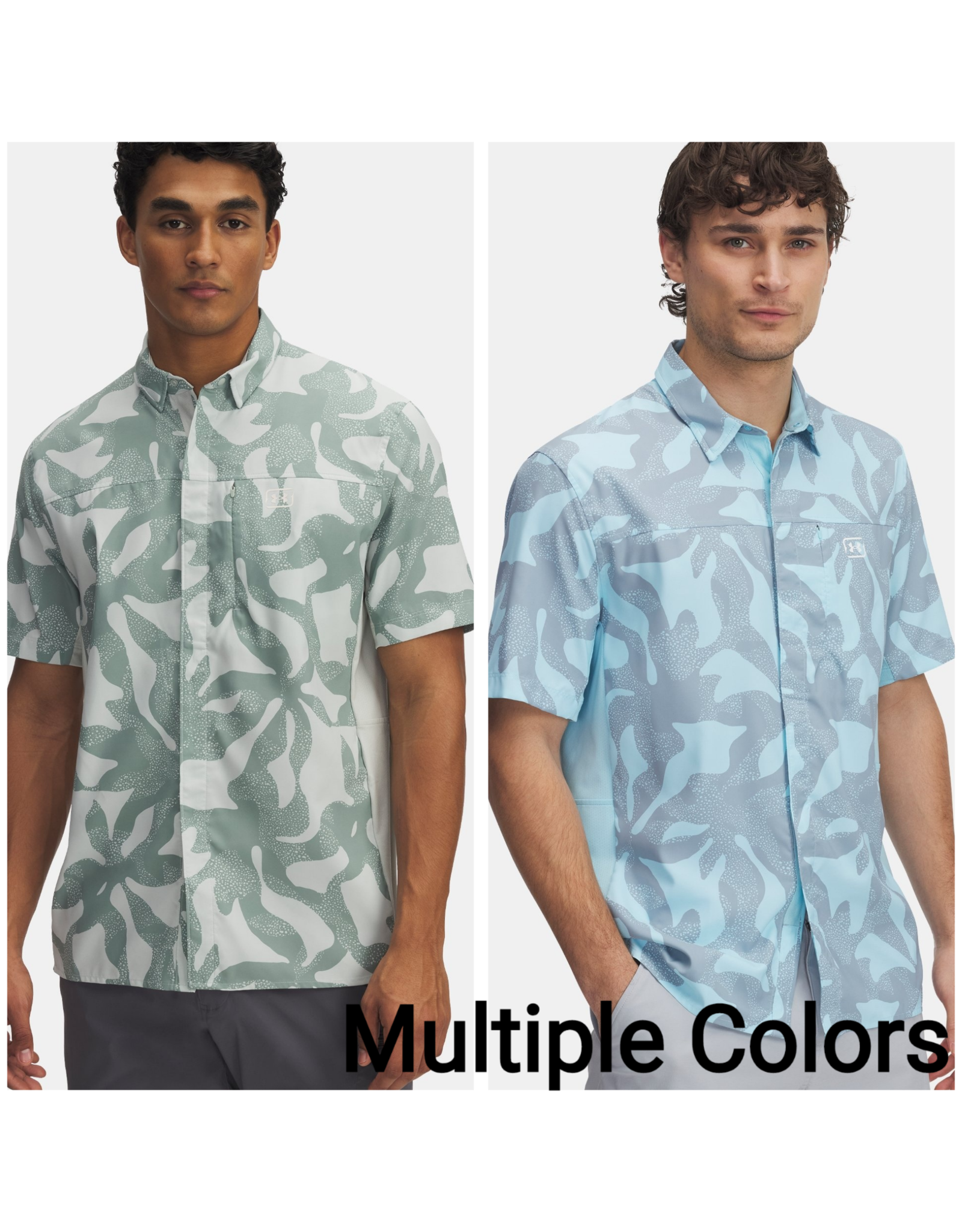 Under Armour Under Armour Mens Fish Pro Hybrid Printed Short Sleeve