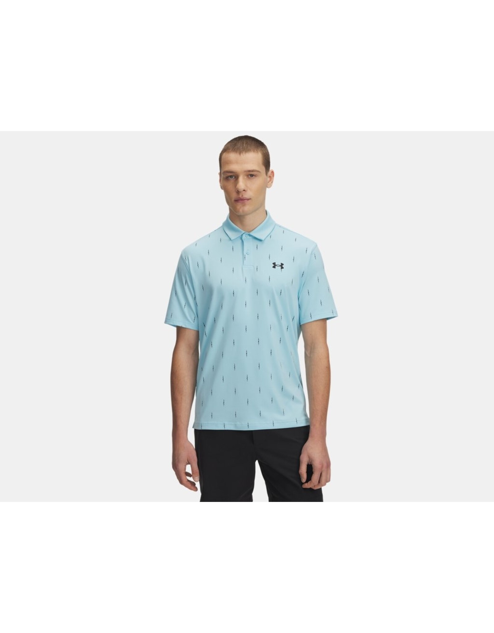 Under Armour Under Armour Tee To Green Printed Mens Polo Stream/Black