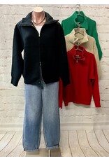 Kelly Rib Knit Zip Up Sweater
