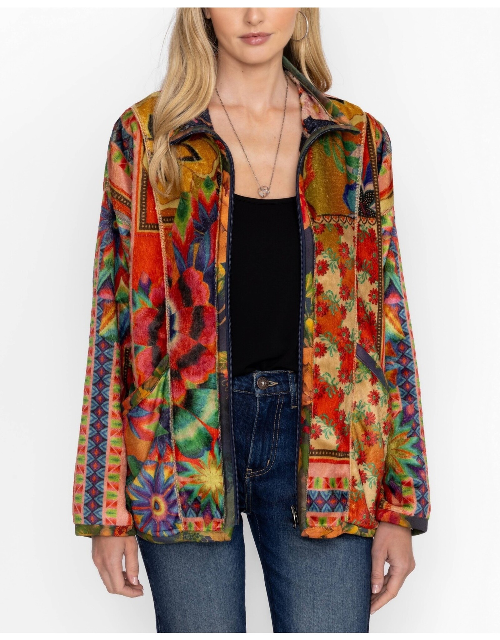 Johnny Was Johnny Was Joan Zip Reversible Sherpa Jacket