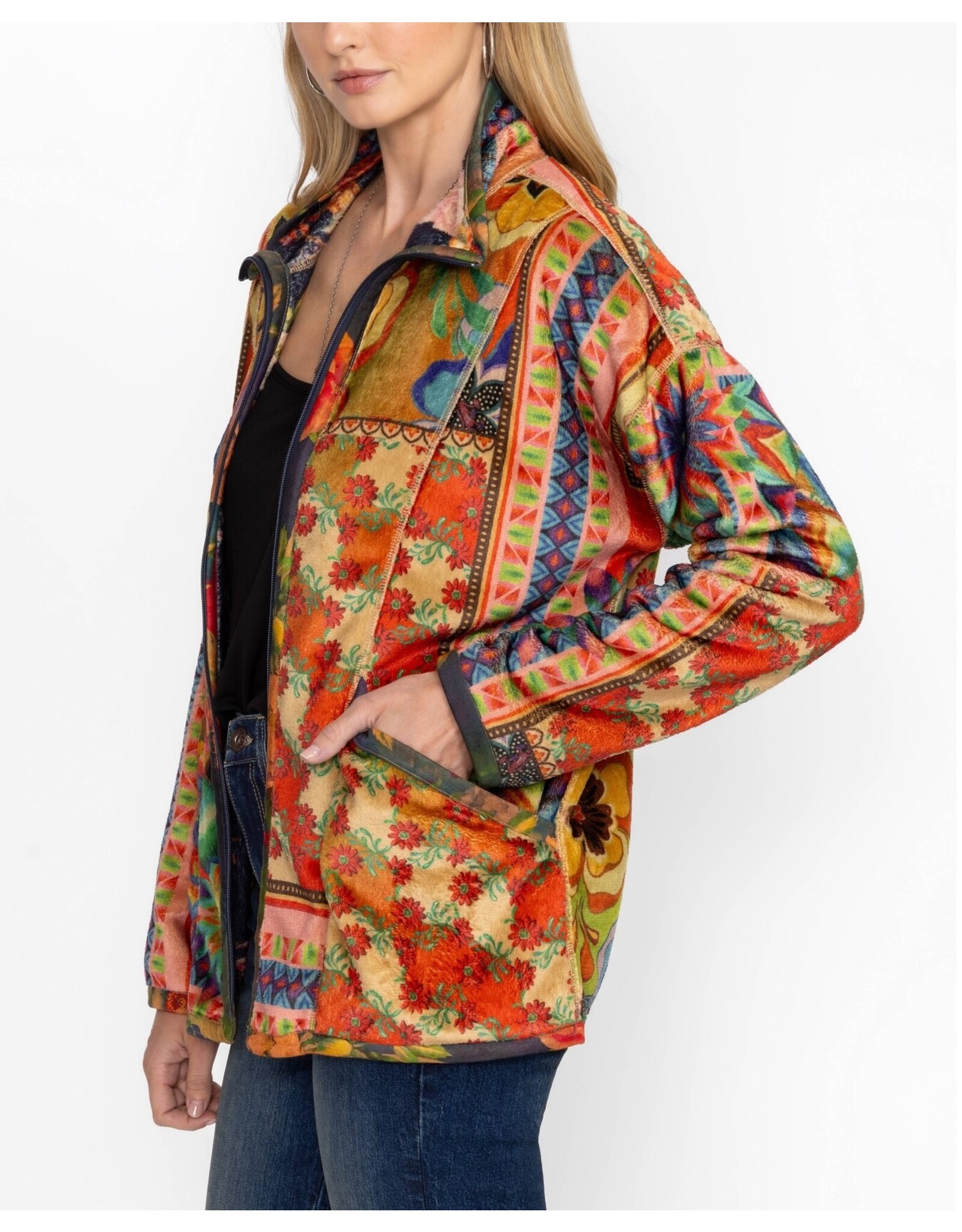 Johnny Was Johnny Was Joan Zip Reversible Sherpa Jacket