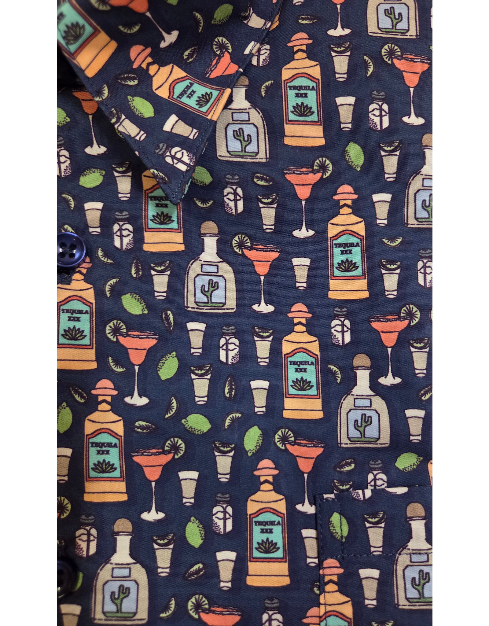 Tequila Evening Print Short Sleeve Shirt