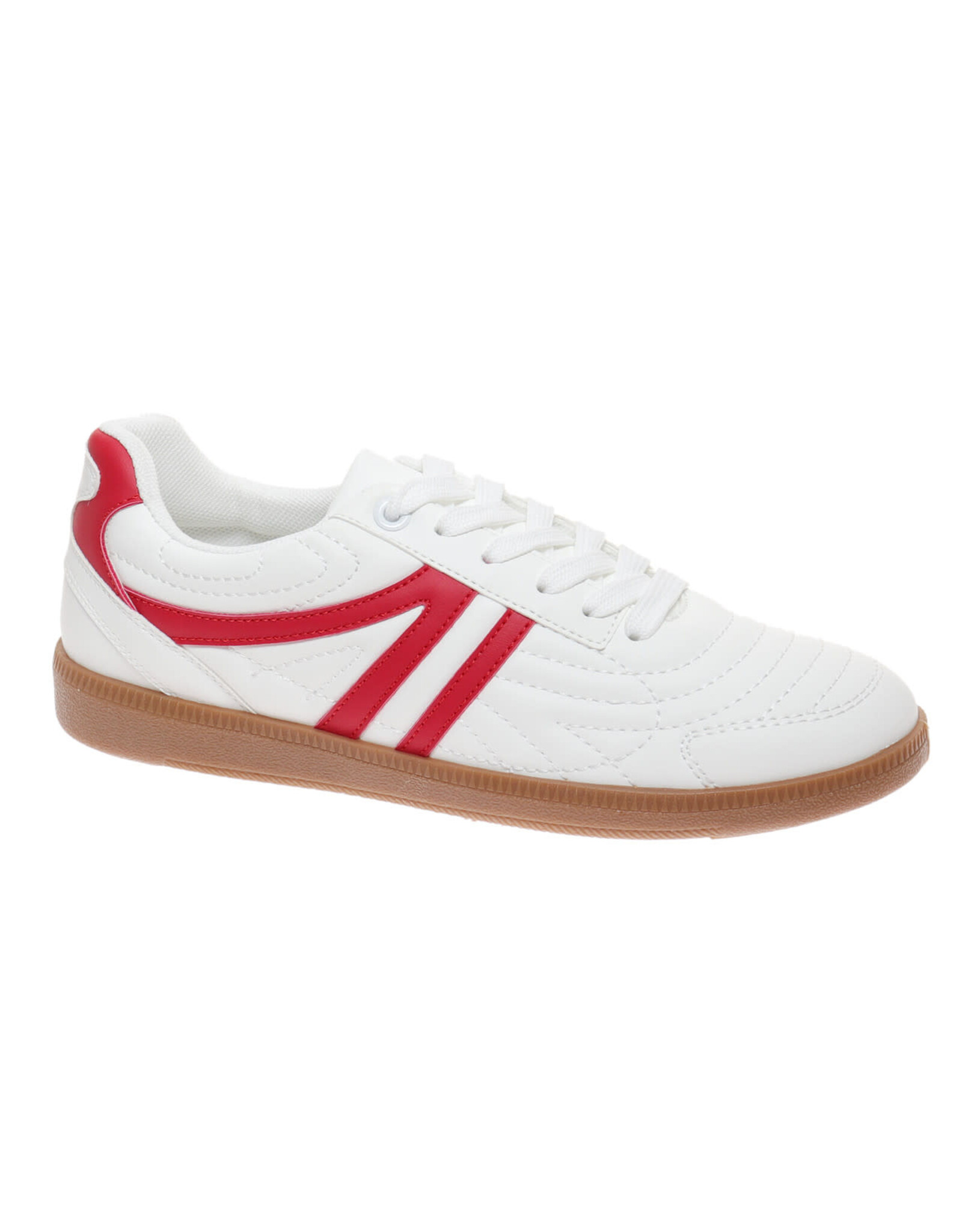 Great-2 Quilted Sneaker with Red Combo