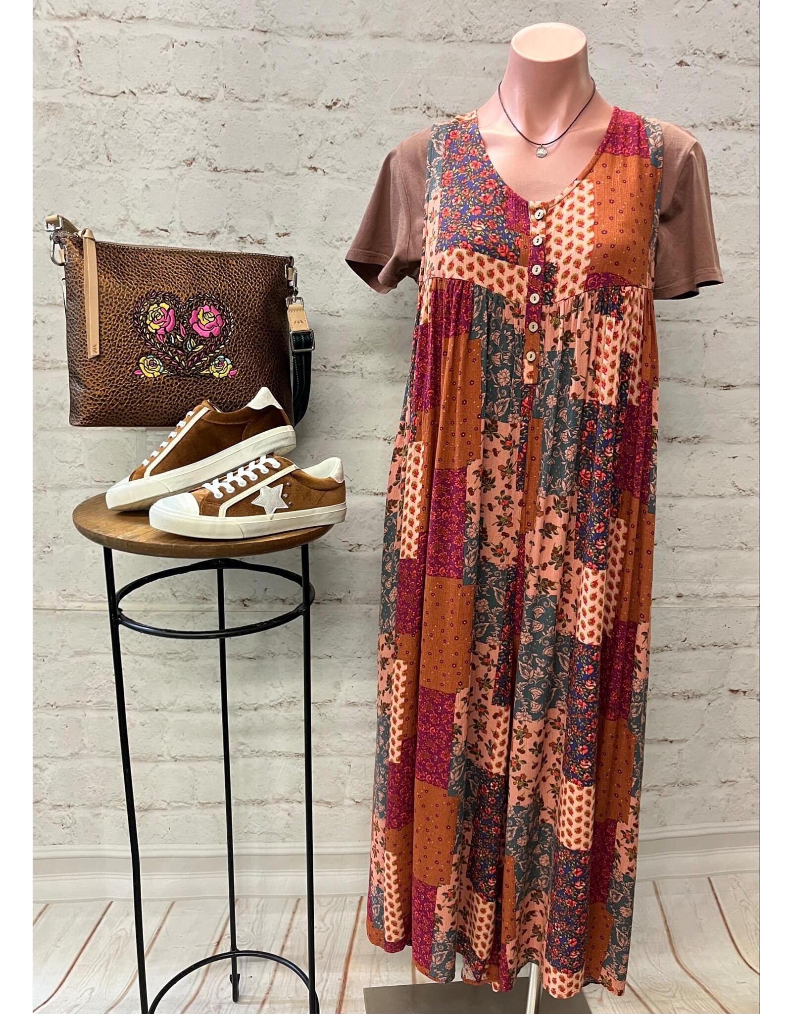 Julia Patchwork Wide Leg Jumpsuit