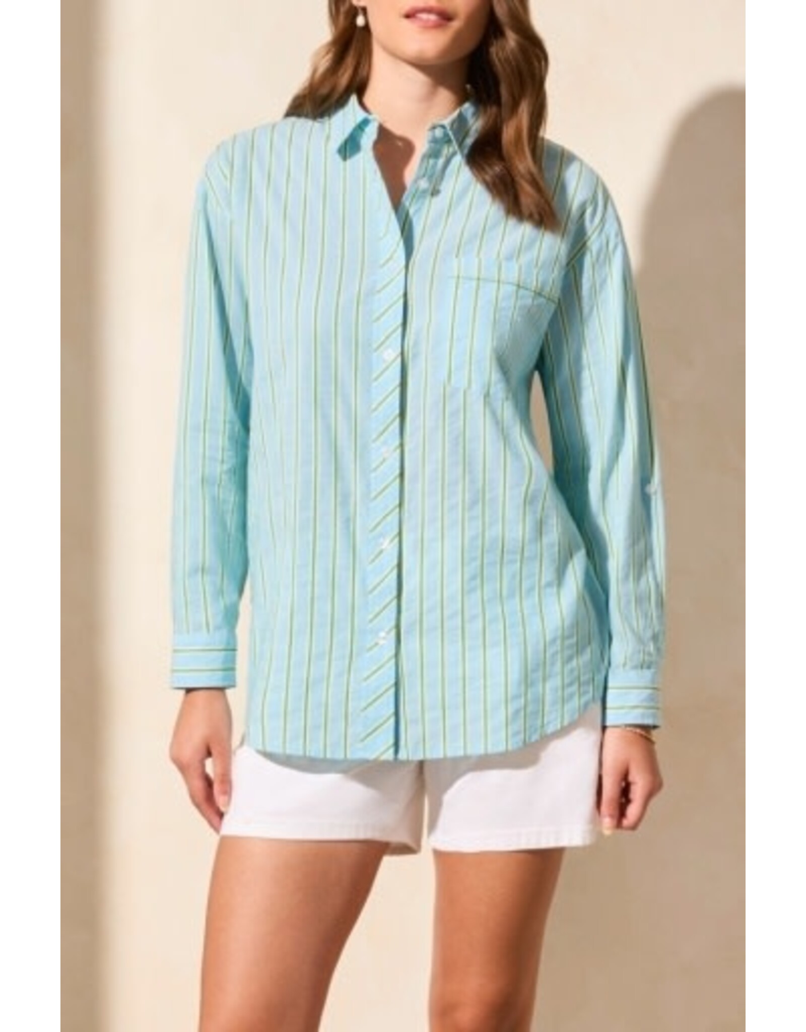 Tribal Tribal Roll Up Sleeve Shirt with Contrast Detail