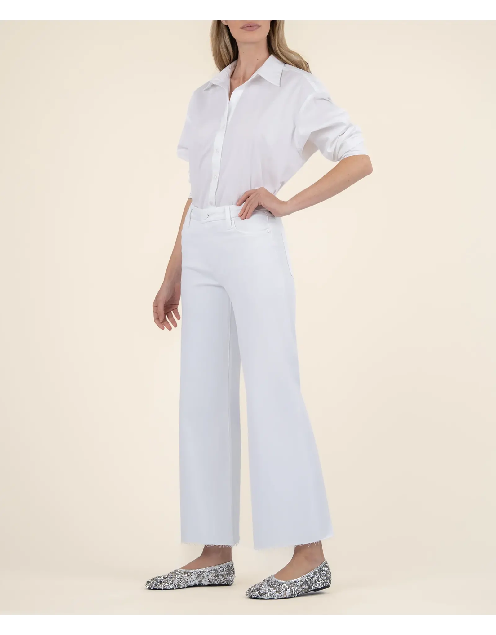 Kut from the Kloth / STS Blue KUT Meg High Rise Wide Leg - Optic White