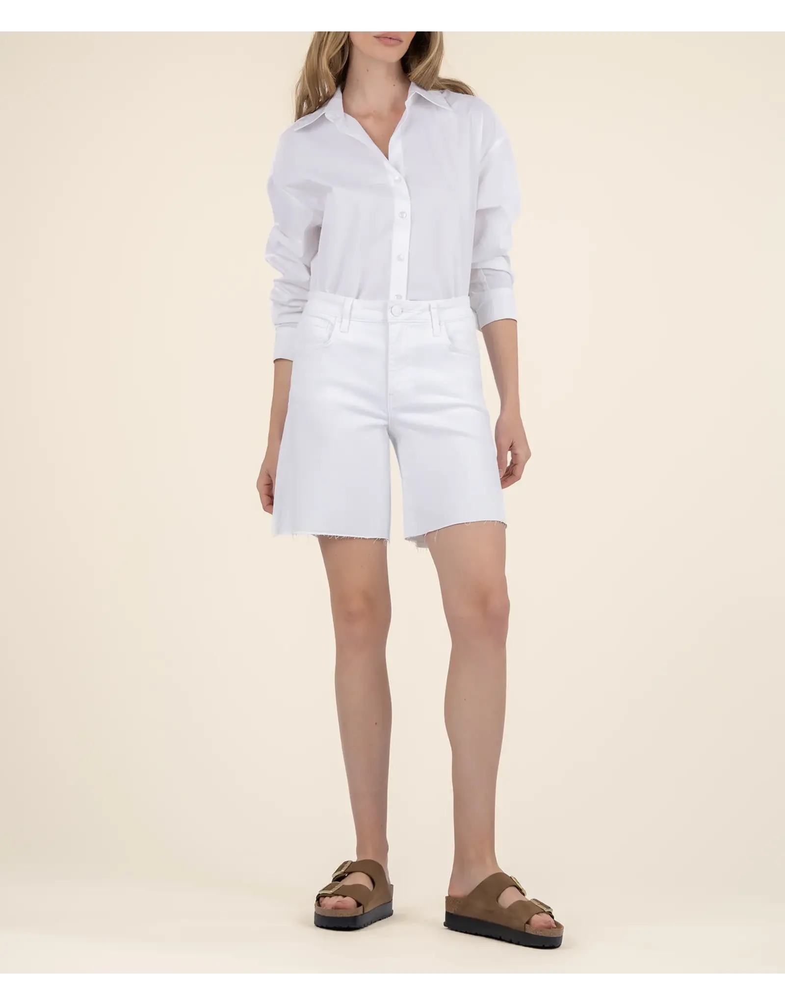 Kut from the Kloth / STS Blue KUT Hailey High Rise Bermuda Shorts - Optic White