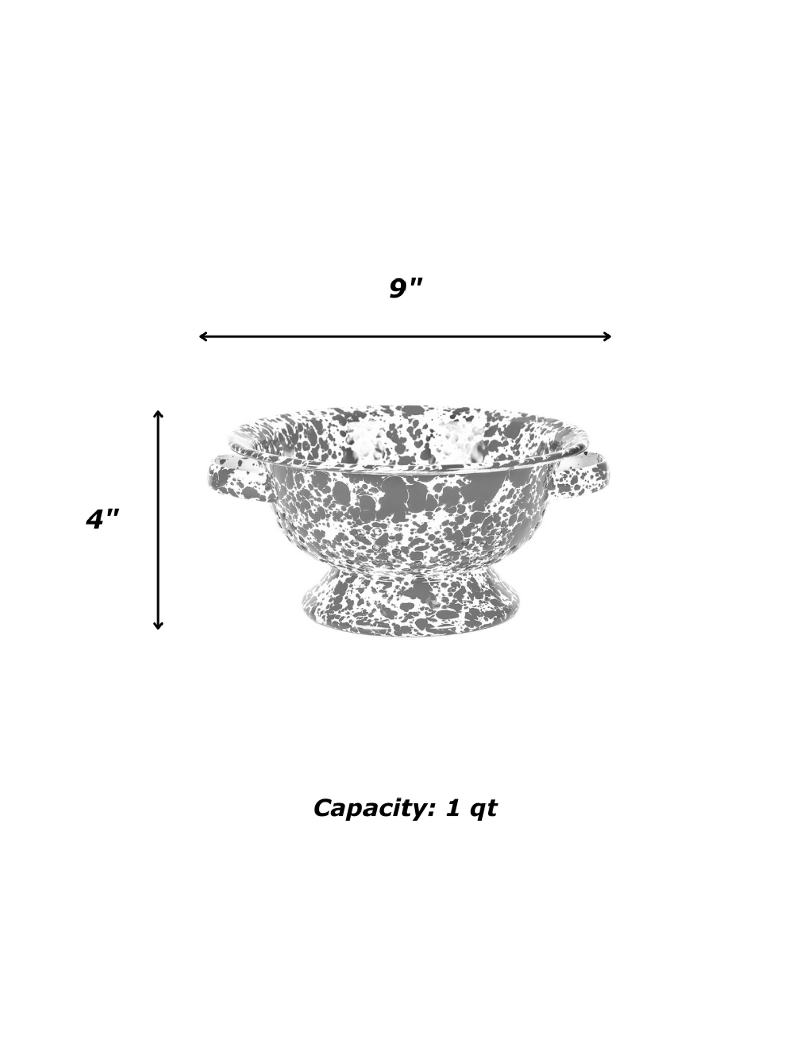 Enamelware Small Berry Colander Splatterware