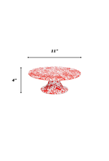 Enamelware 11" Cake Stand Splatterware