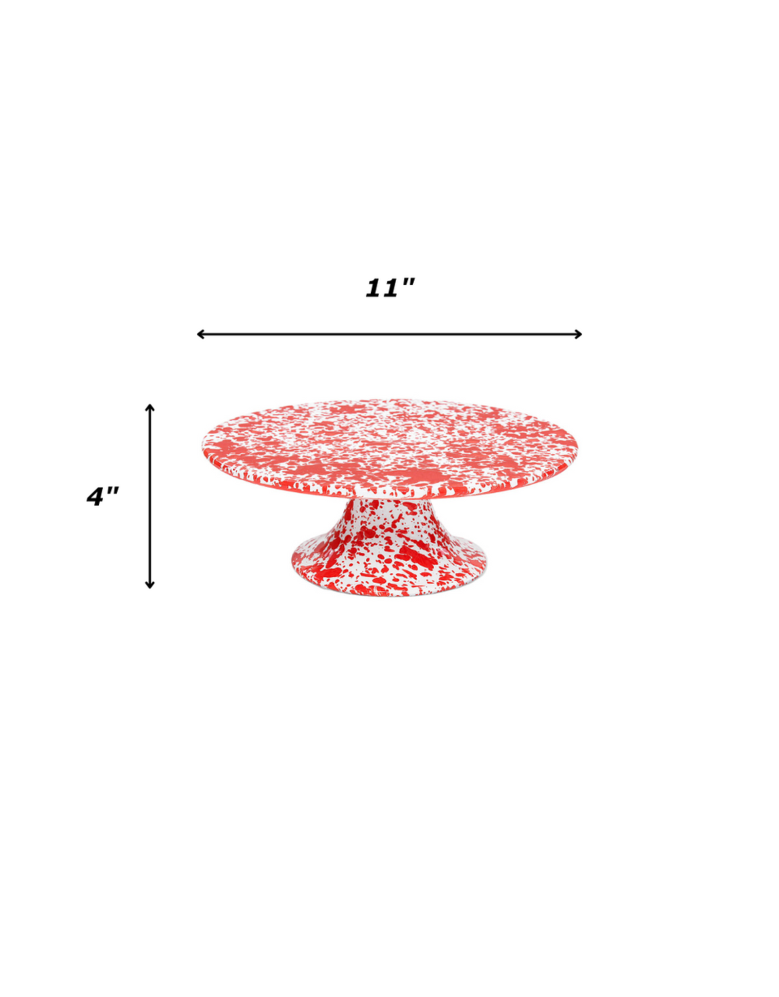 Enamelware 11" Cake Stand Splatterware