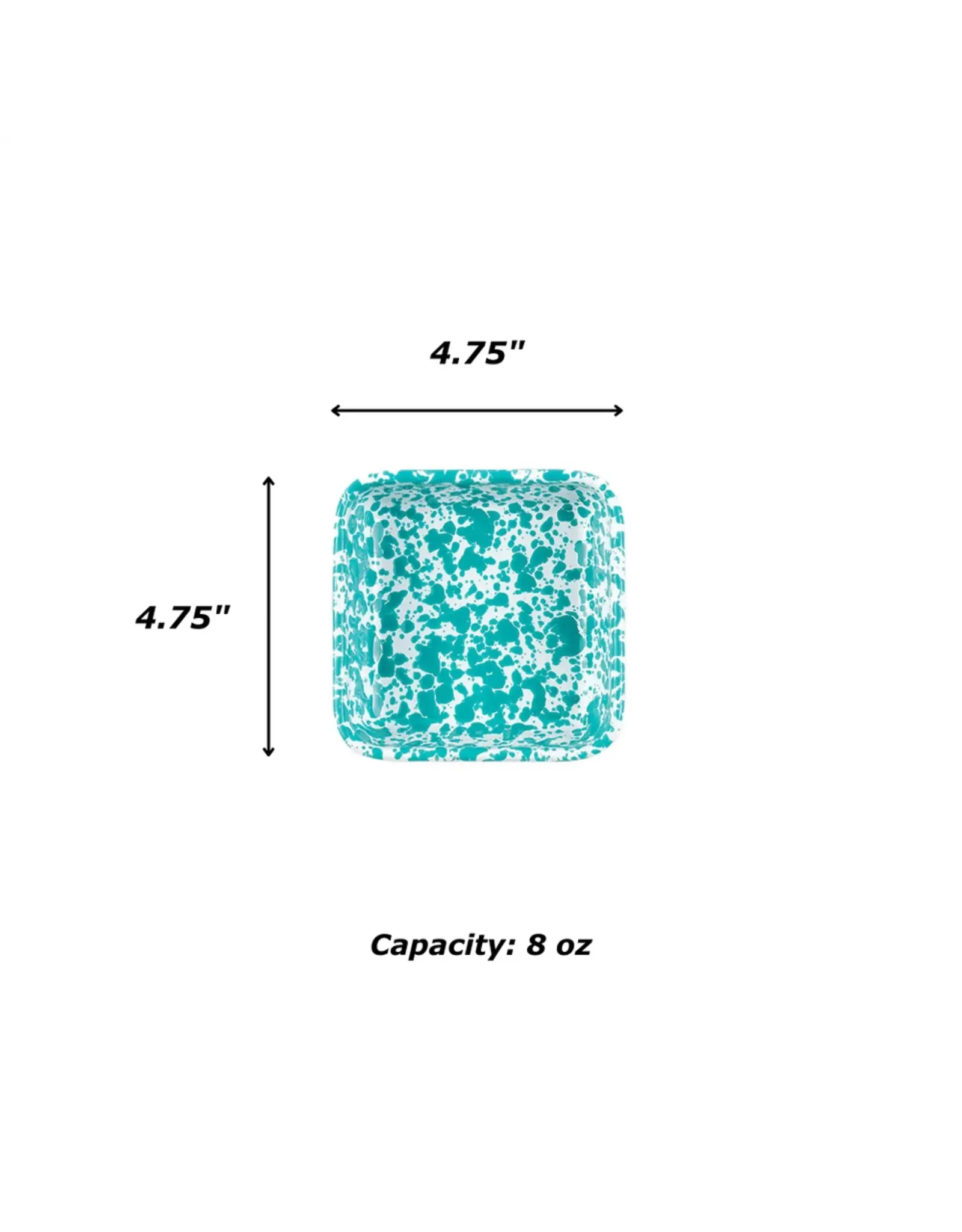 Enamelware 8oz Small Square Tray Splatterware