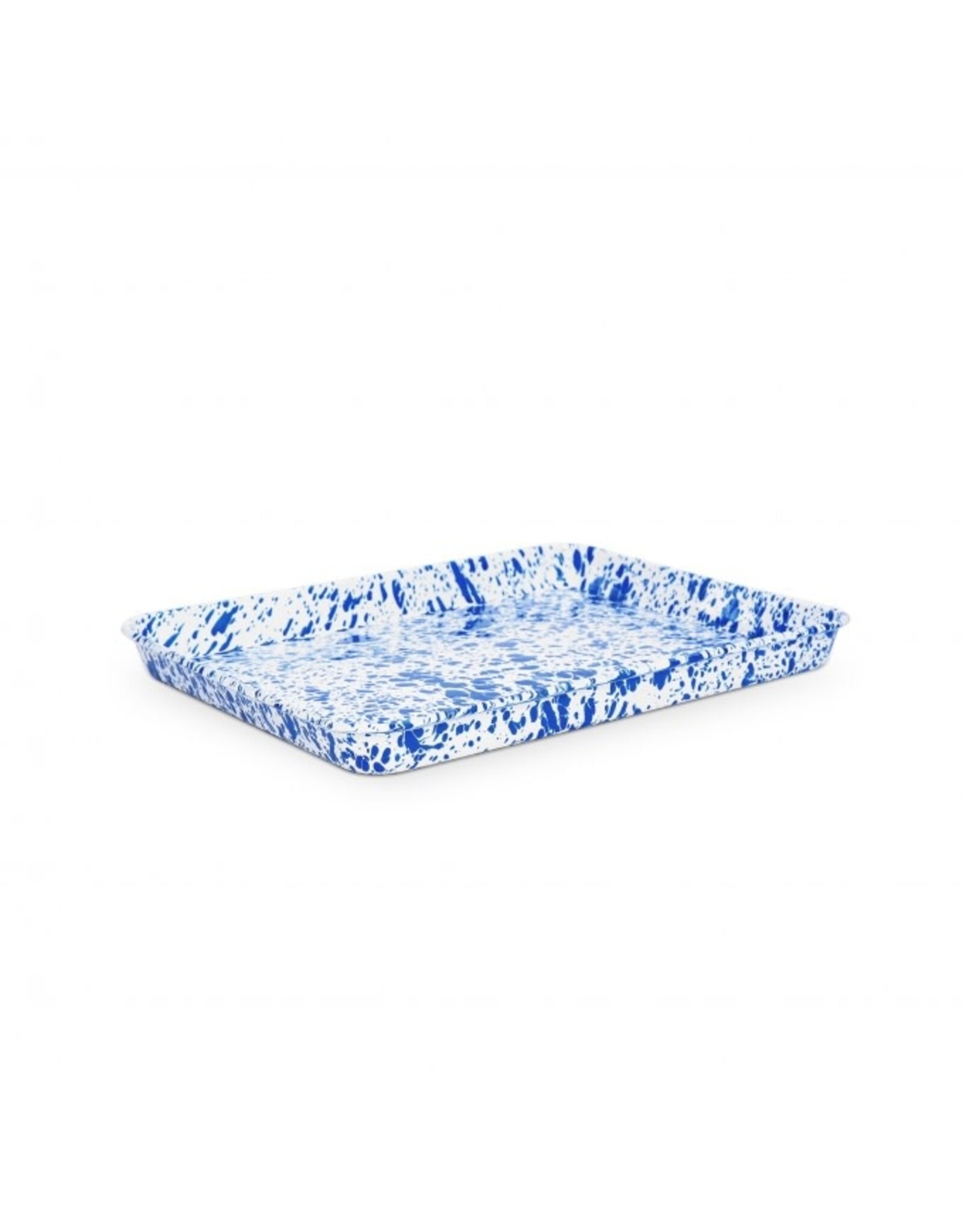 Enamelware Rectangle Jelly Roll Tray Splatterware
