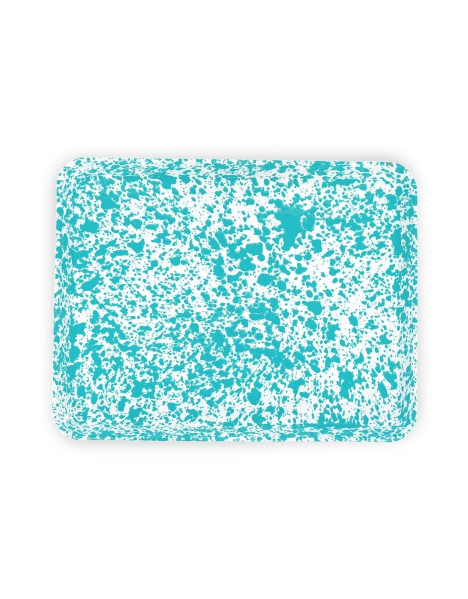 Enamelware Rectangle Jelly Roll Tray Splatterware