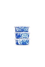 Enamelware 3-pc Storage Bowl Set Splatterware