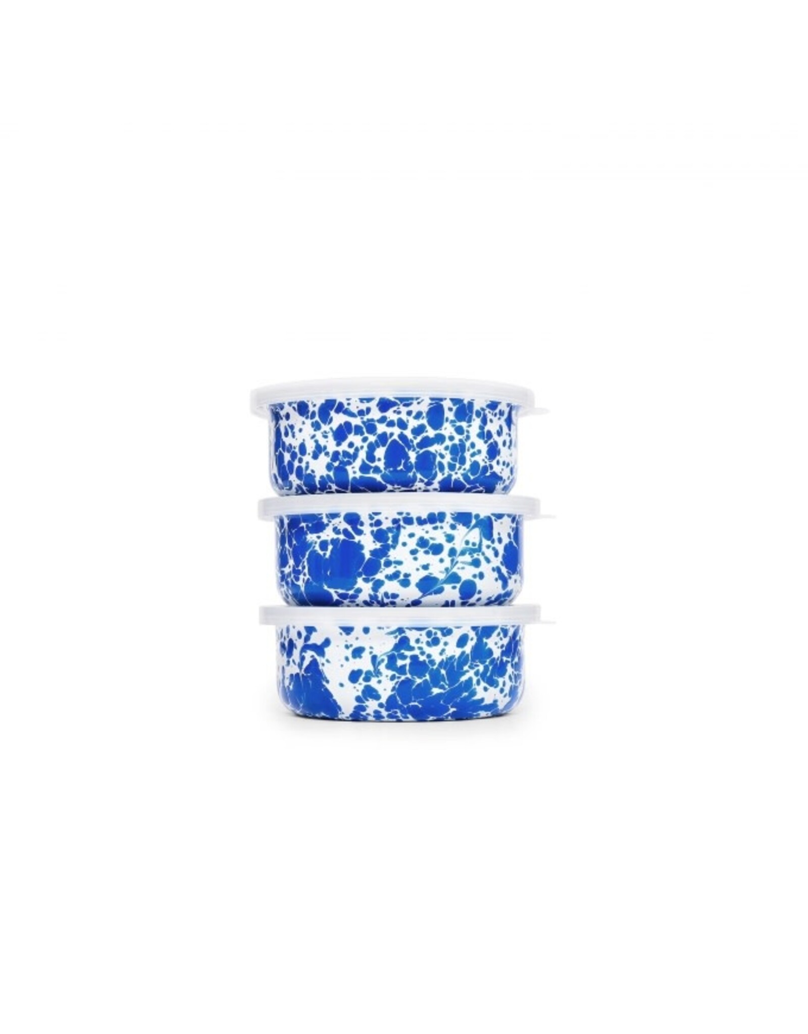 Enamelware 3-pc Storage Bowl Set Splatterware