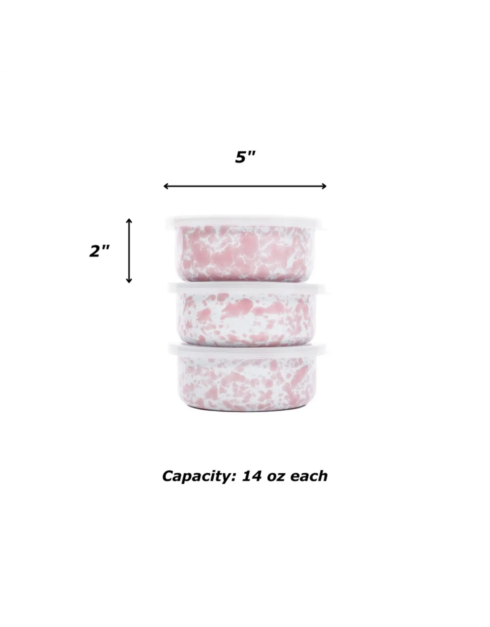 Enamelware 3-pc Storage Bowl Set Splatterware