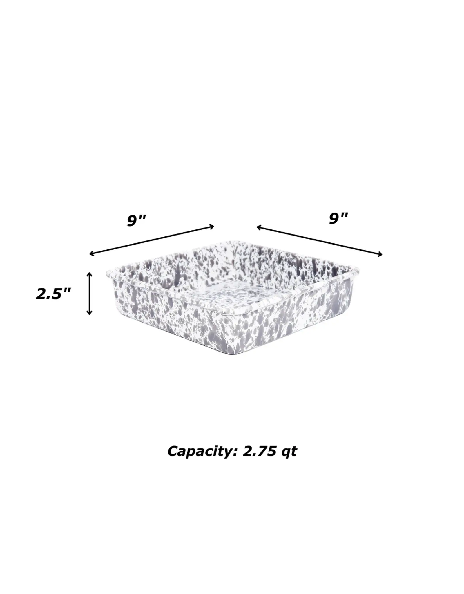 Enamelware Brownie Pan Splatterware