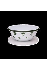 Enameled Flower 20 oz Cereal Bowl, Forest Green
