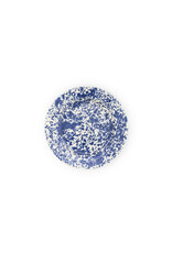 Navy/Cream Marble Splatter Flat Salad Plate