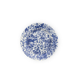 Navy/Cream Marble Splatter Flat Salad Plate