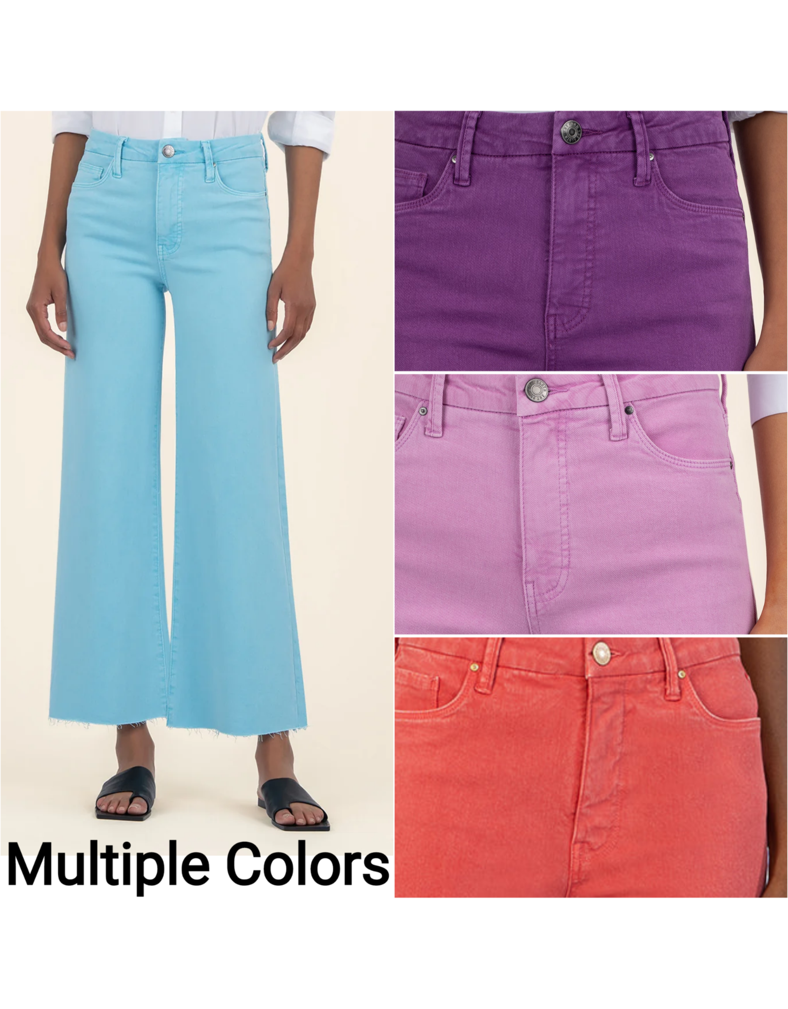 Kut from the Kloth / STS Blue KUT Meg High Rise Fab Ab Wide Leg Raw Hem