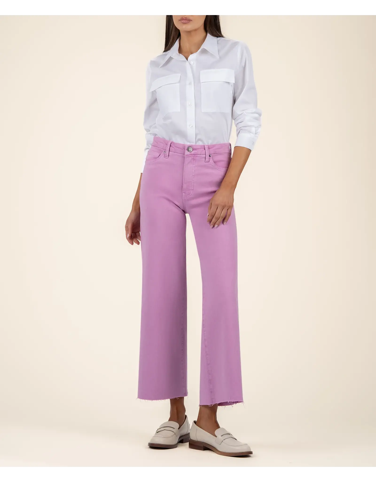 Kut from the Kloth / STS Blue KUT Meg High Rise Fab Ab Wide Leg Raw Hem
