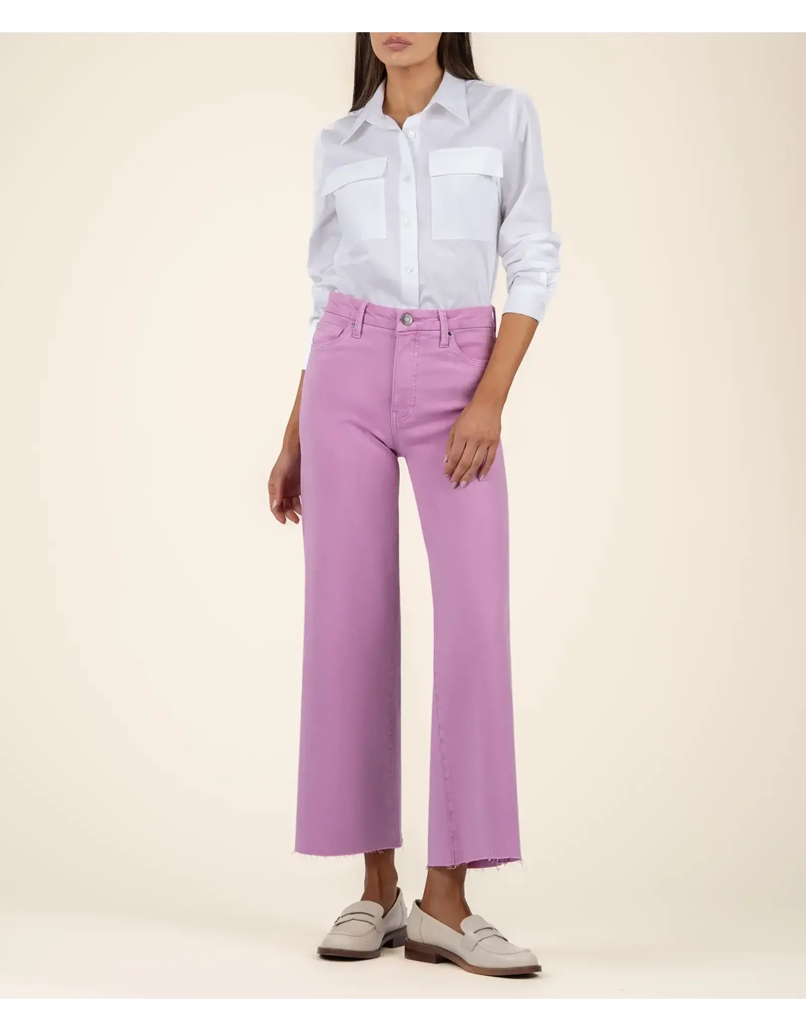 Kut from the Kloth / STS Blue KUT Meg High Rise Fab Ab Wide Leg Raw Hem