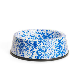 Enamelware Large Pet Bowl Splatterware