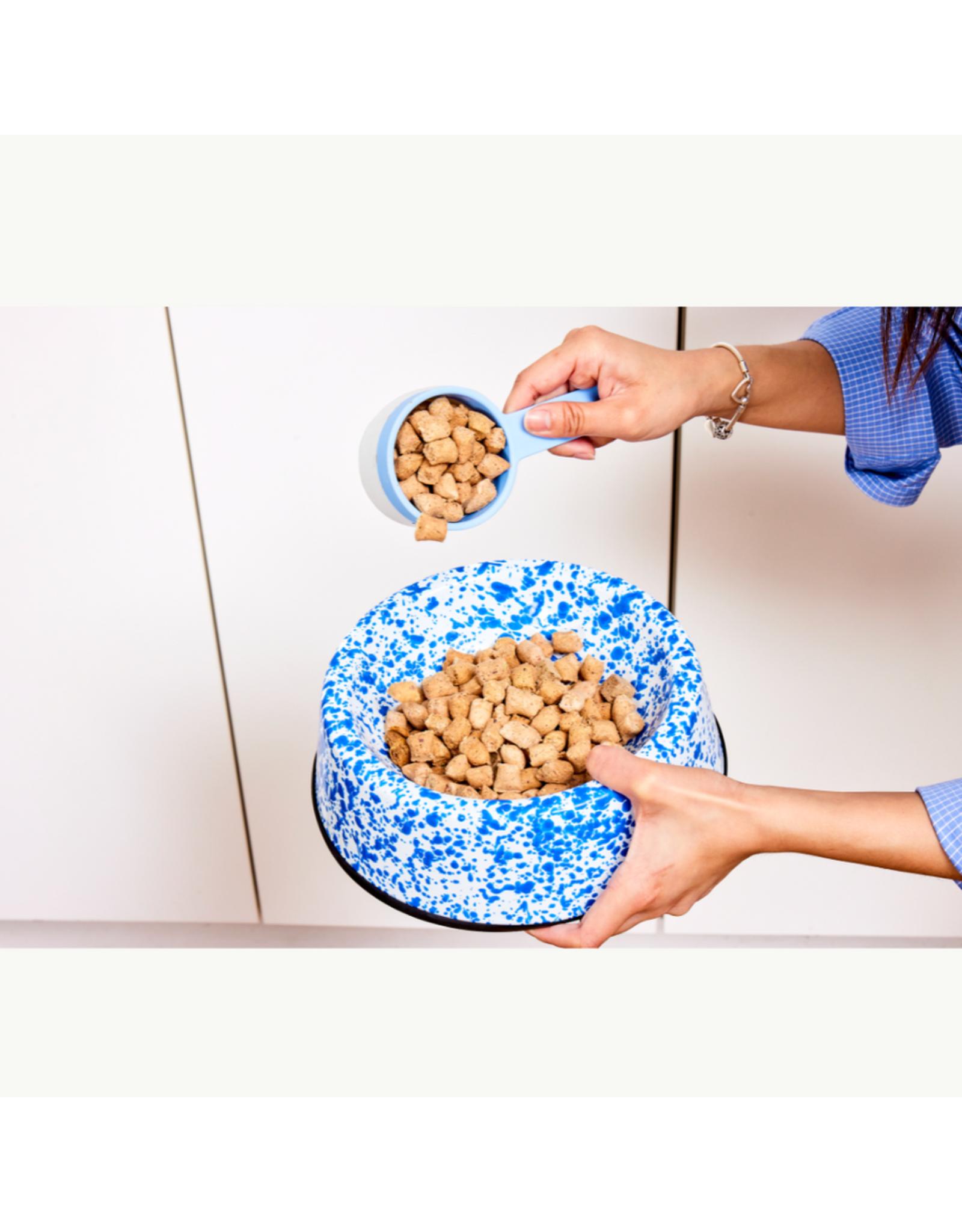 Enamelware Large Pet Bowl Splatterware
