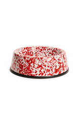 Enamelware Large Pet Bowl Splatterware