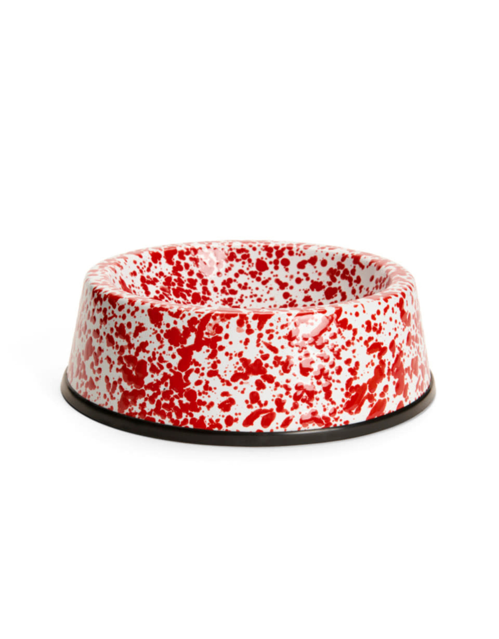 Enamelware Large Pet Bowl Splatterware