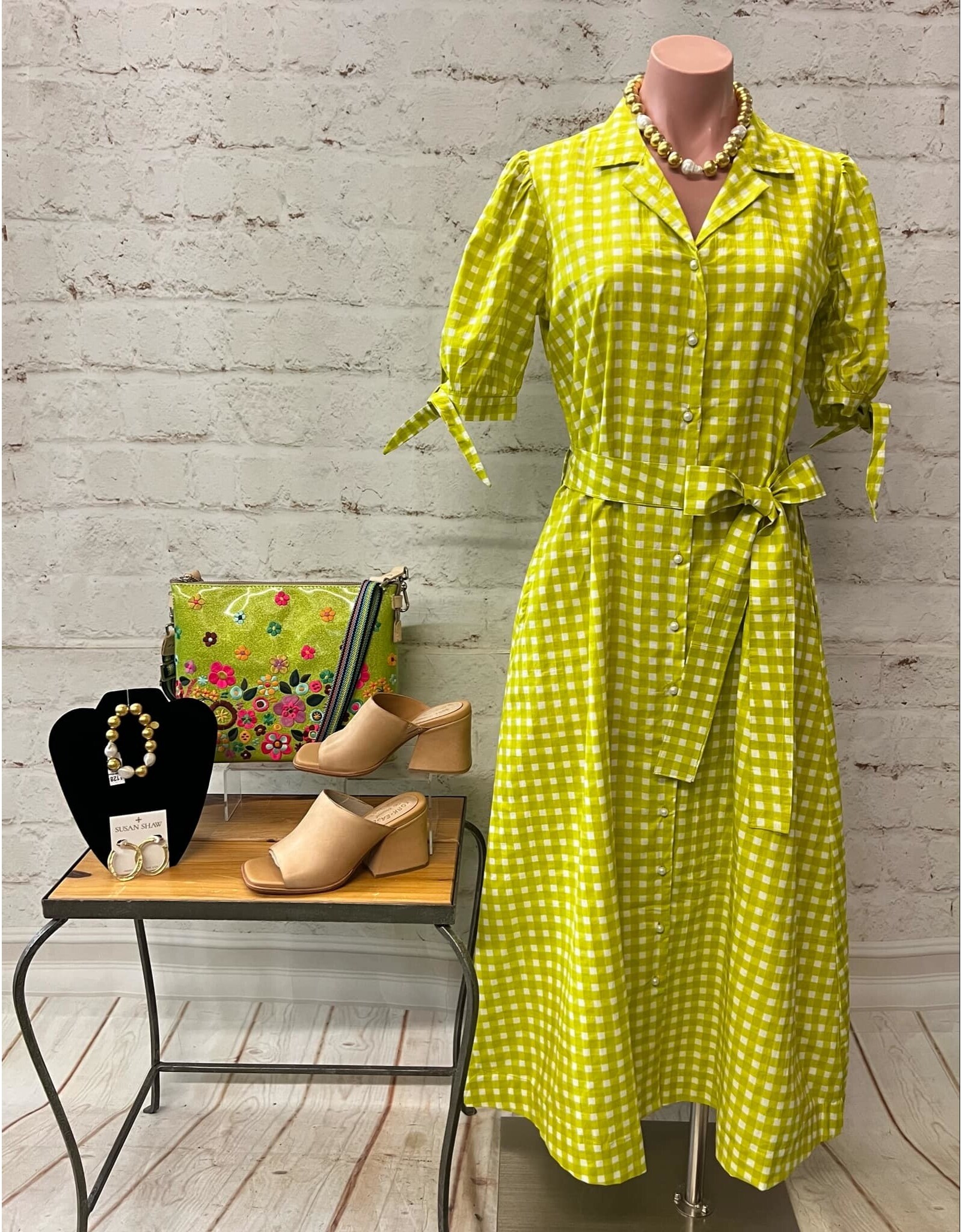 Darviny Alexandra Dress Citron Check