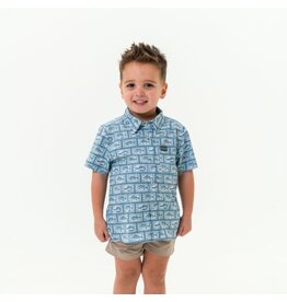 Burlebo Burlebo Youth Performance Button Up Angler's Choice