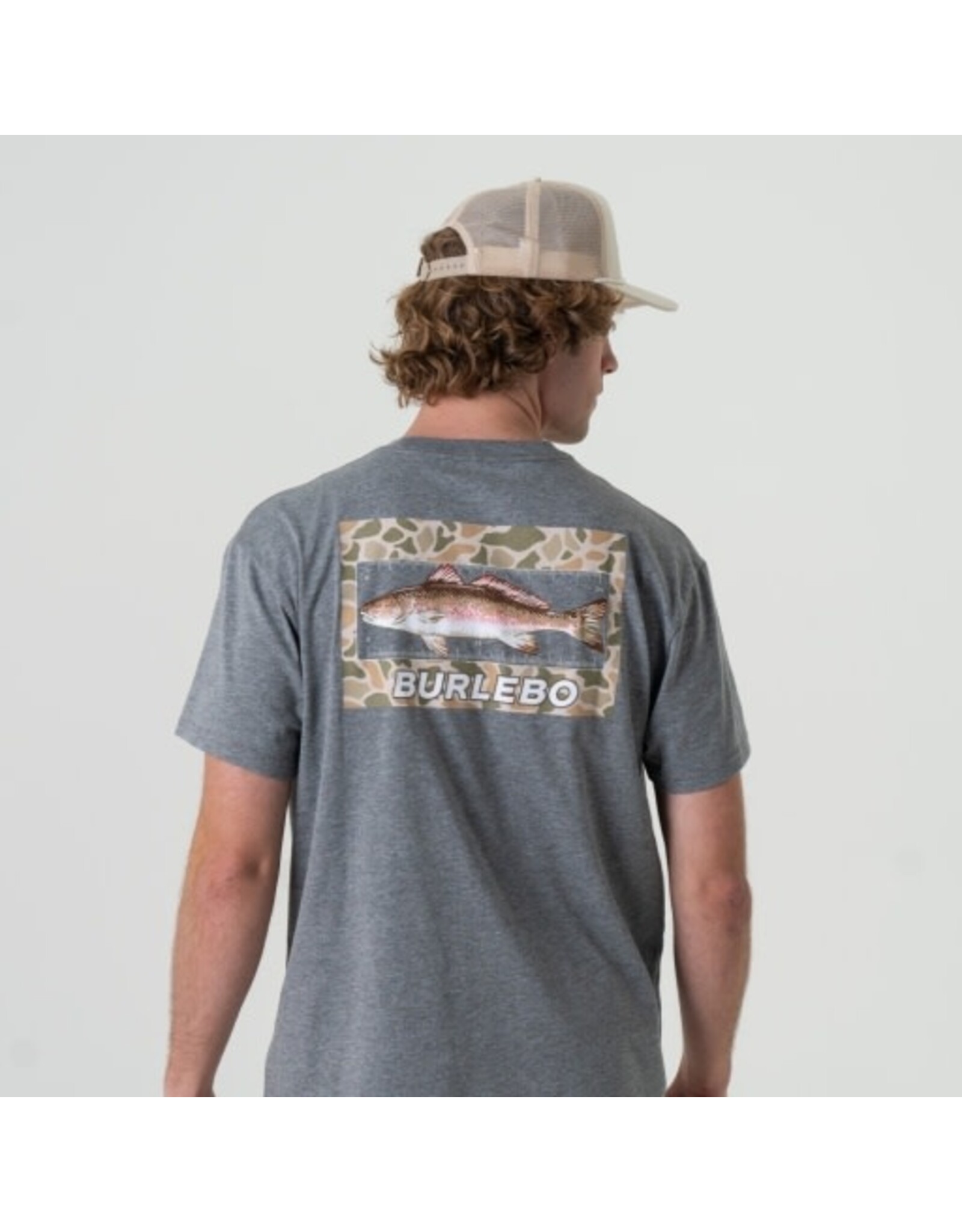 Burlebo  Burlebo Short Sleeve Keeper Redfish T-Shirt Dark Heather Grey