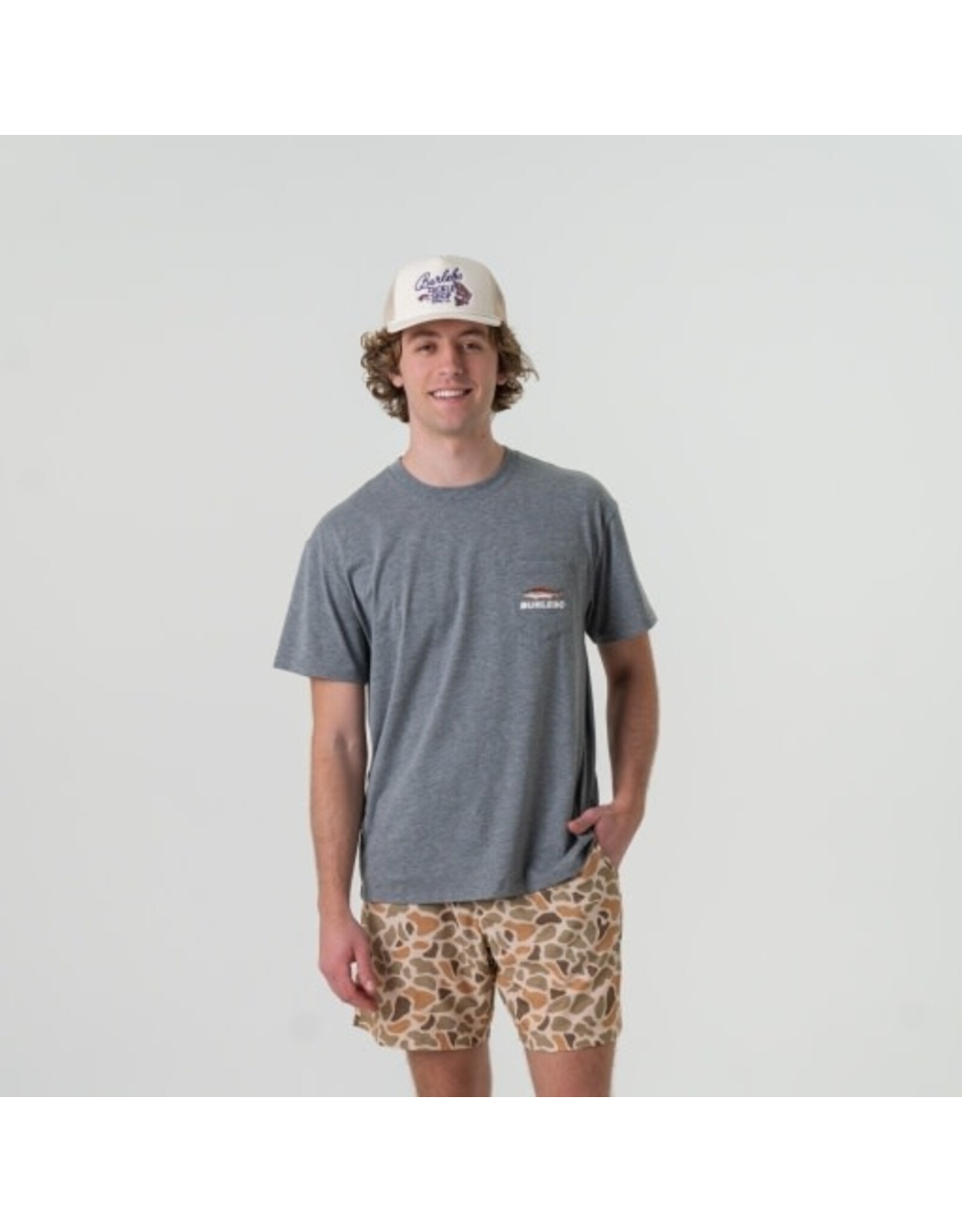 Burlebo  Burlebo Short Sleeve Keeper Redfish T-Shirt Dark Heather Grey