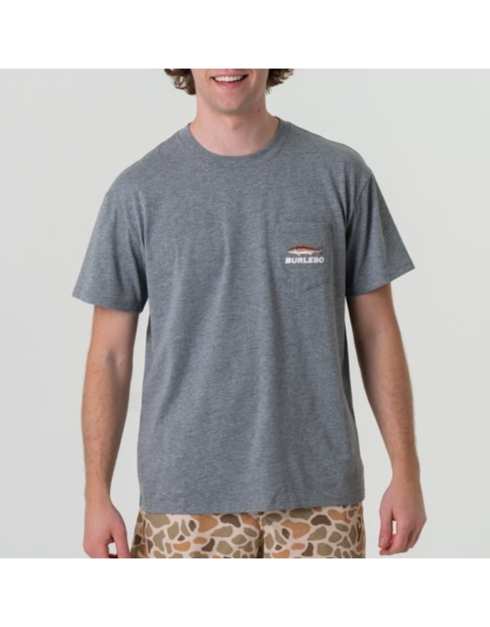 Burlebo  Burlebo Short Sleeve Keeper Redfish T-Shirt Dark Heather Grey