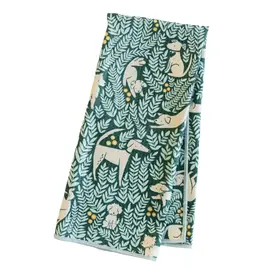Once Again Home Anywhere Towel Reversible- Nuthatch Dog Park Teal